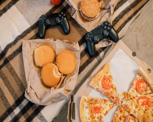 Fictional dining and gaming evening concept